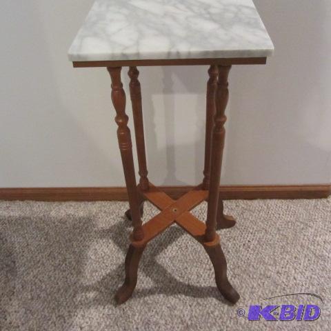 Marble Top Plant Stand