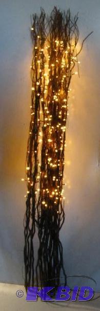 Lighted Twig Fence - 4.5 foot tall - LED ligh...