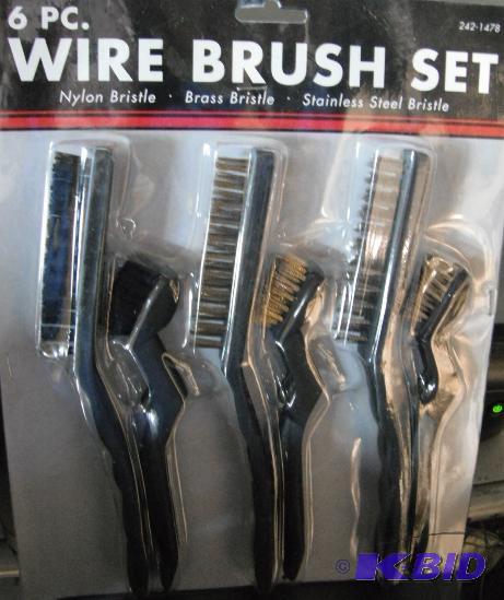 Six Piece Wire Brush Set - Two nylon bristle ...