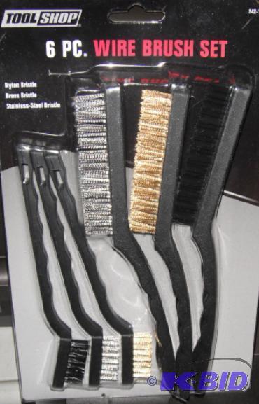 Six Piece Wire Brush Set - Two nylon bristle ...