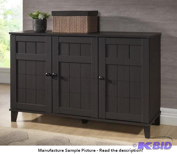 Dark Walnut Finish Three Door Cabinet - Model...