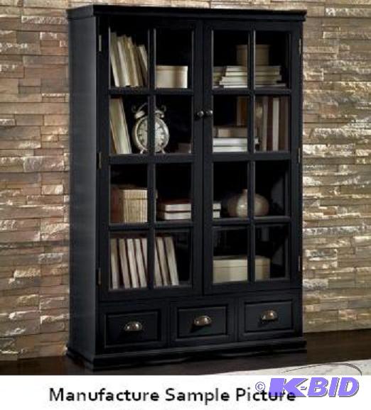 Saunders Glass Front Storage Exclusive - Blac...
