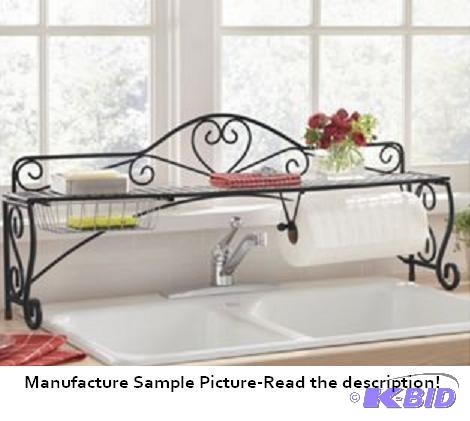 Heart Over The Sink Shelf - Scrolled hearts c...