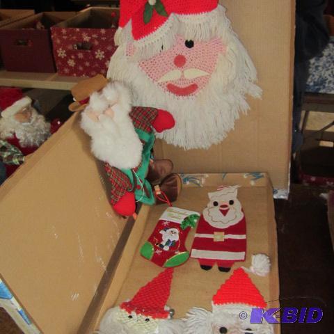 Crocheted & Cloth Santas