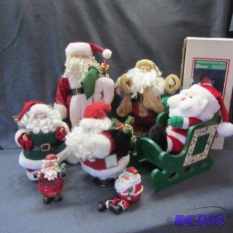 Porcelain Santa, In Sleigh
