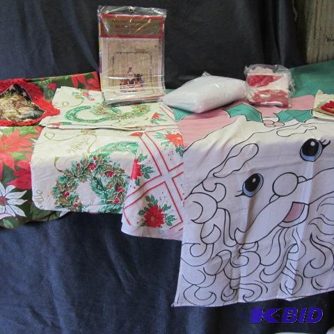 Santa Linens & Flag