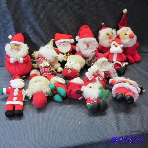 Cloth & Bean Bag Santas