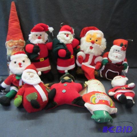 Cloth & Knit Santas, Pillow Dolls