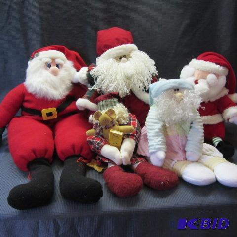 Cloth Santas with Chenille