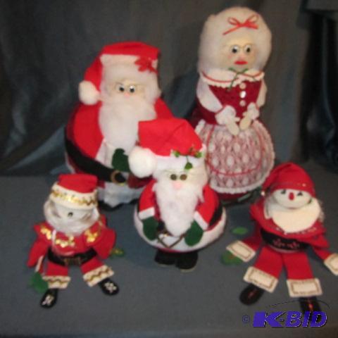 String, Felt & Bead Santas