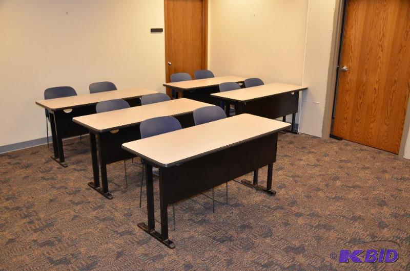 lot 100 image: 5 folding tables  desk 60x24". Made by ...