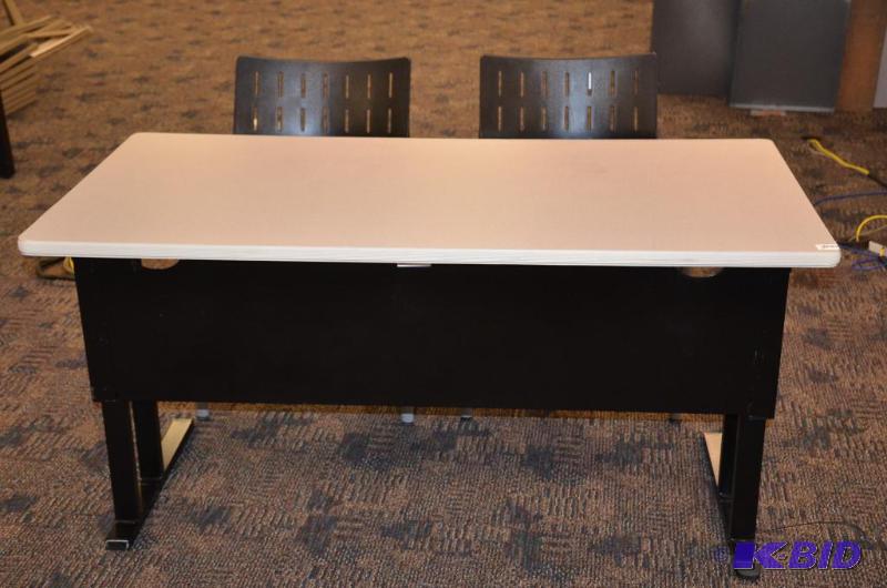 lot 15 image: Folding table 30x60". Easily folds for s...