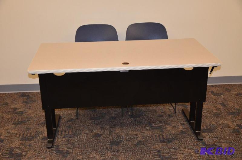 lot 22 image: Folding table 30x60". Easily folds for s...