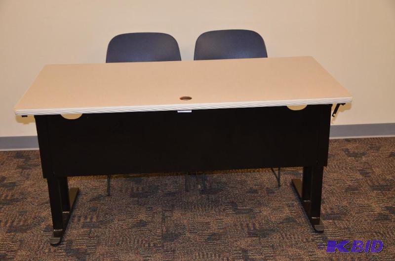 lot 24 image: Folding table 30x60". Easily folds for s...