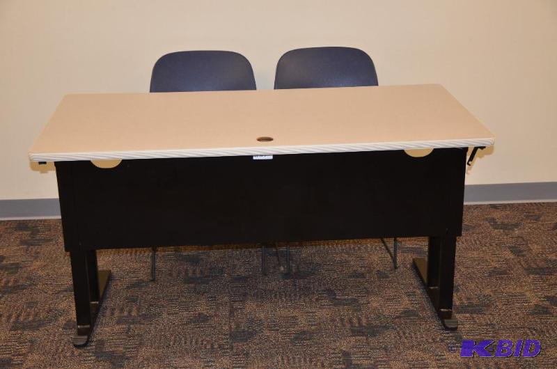 lot 25 image: Folding table 30x60". Easily folds for s...