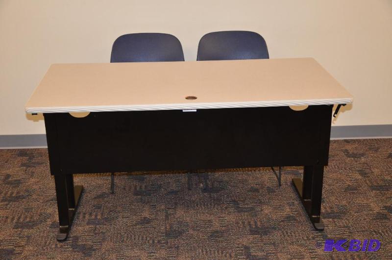 lot 29 image: Folding table 30x60". Easily folds for s...