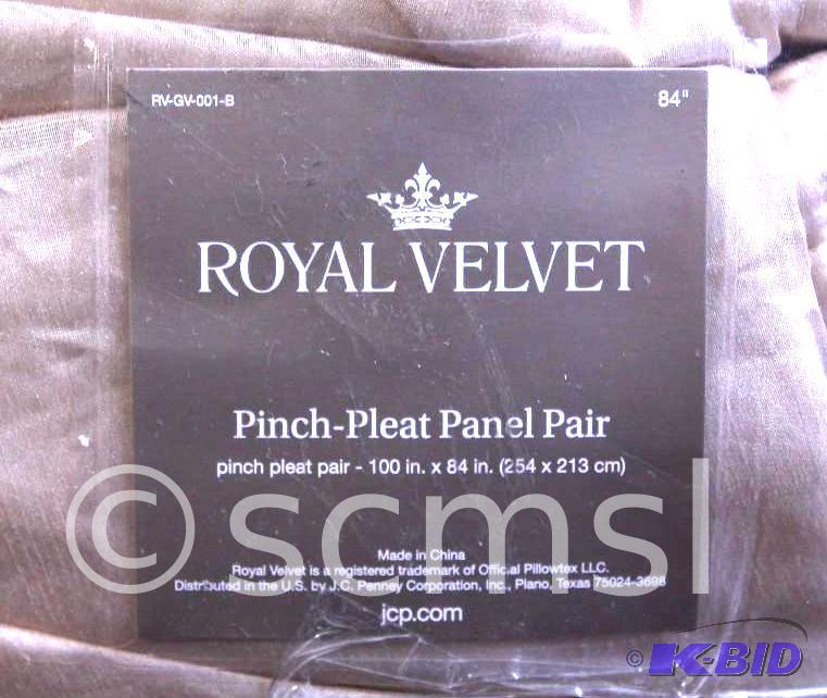 Royal Velvet Pinch Pleat Panel Pair