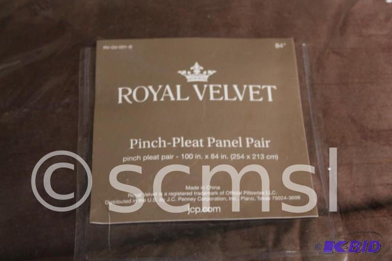 Royal Velvet Pinch Pleat Panel Pair