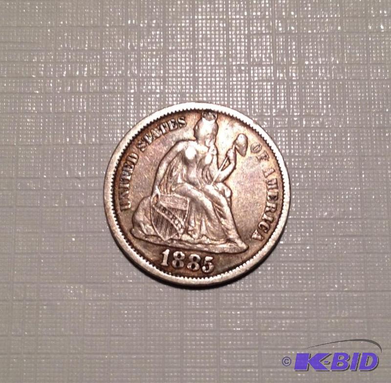 1885 Seated Liberty Dime