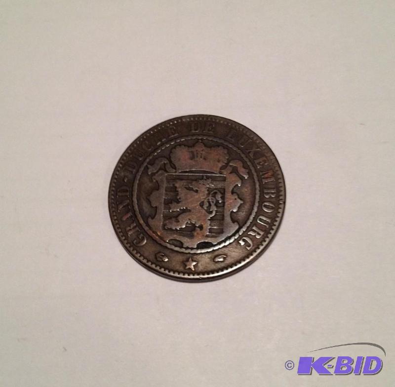 1855 Luxembourg 10 Centimes Copper Nice Collectable Grade