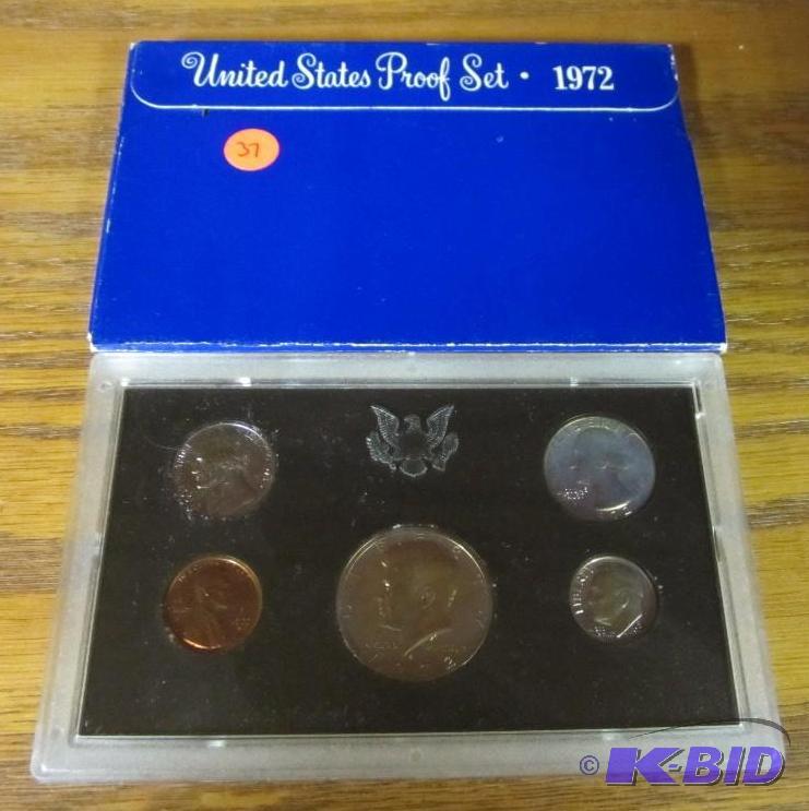 1972-S Proof with Rainbow toned Coins
