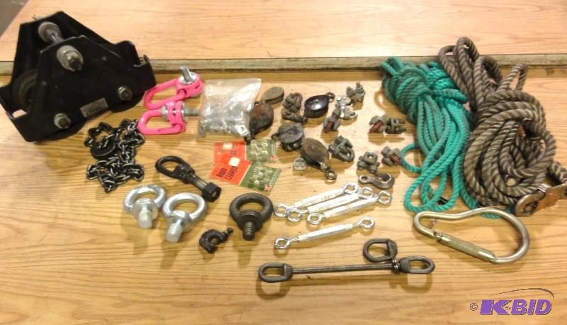 lot 113 image: Lot of Assorted Lifting and Rigging Items to ...