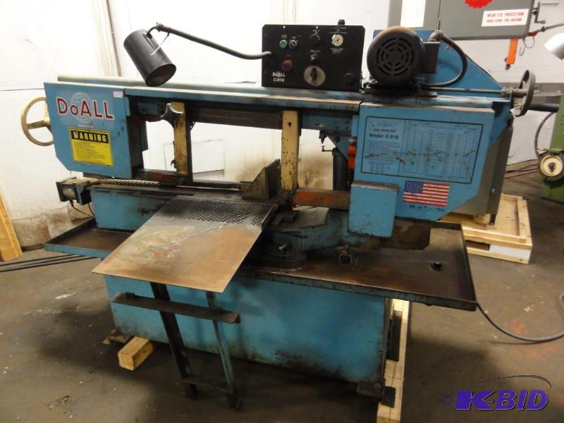 lot 12 image: DoAll Horizontal Band Saw Model No. C-916S Se...