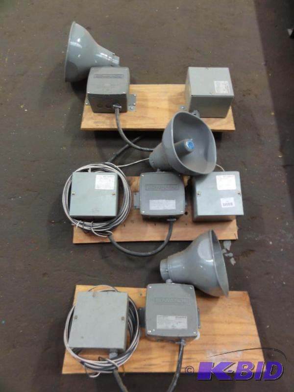 lot 124 image: (3) Edwards Adaptatone Sound Horn Systems 553...