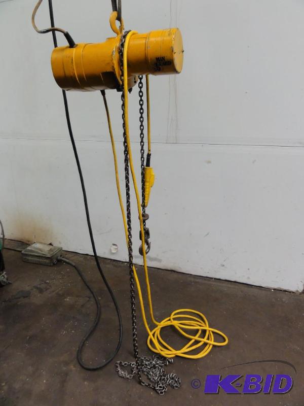 lot 12C image: Budgit 12 ton Electric Chain Hoist Model No....