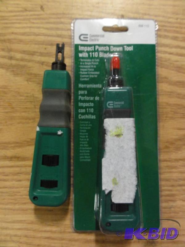 lot 132 image: (2) Impact Punch Down Tools with Blades...