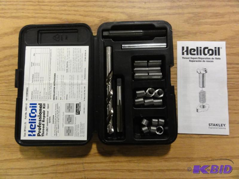 lot 139 image: Helicoil M12x1.75 Thread Repair Kit, Part# 54...