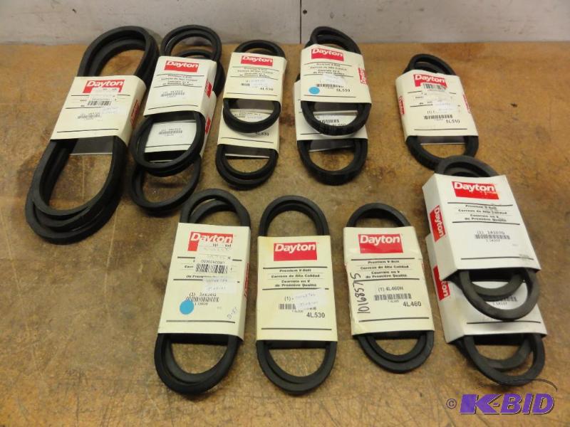 lot 148 image: Assorted Dayton V-Belts to include 3X372G, 6...