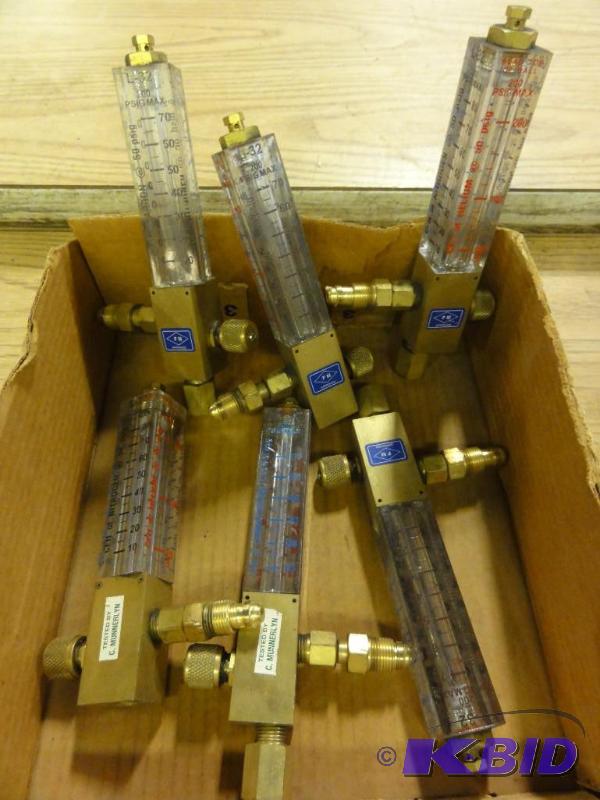 lot 171 image: (6) Welding Gas Flow Monitors, Argon, Helium,...