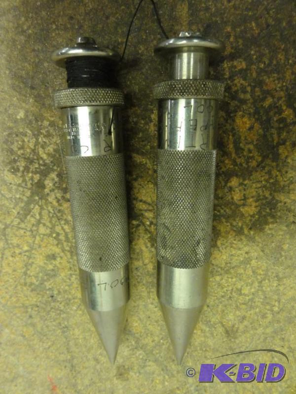 lot 178 image: (2) Starrett No 87 Plumb Bobs...