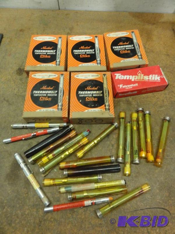 lot 203 image: Assorted Thermomelt Temperature Indicator Sti...