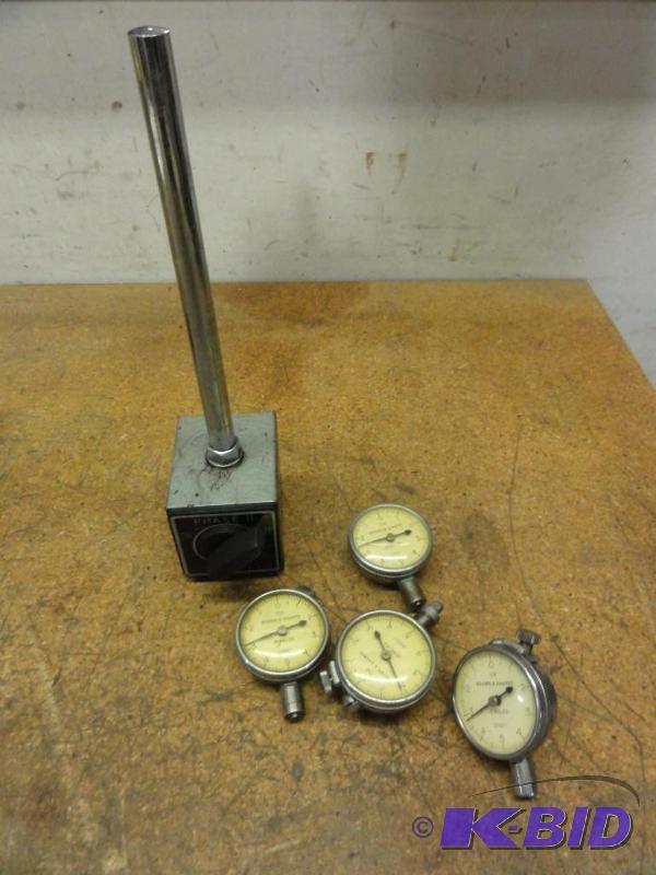 lot 209 image: Assorted Indicators and Magnetic Stand, Brown...