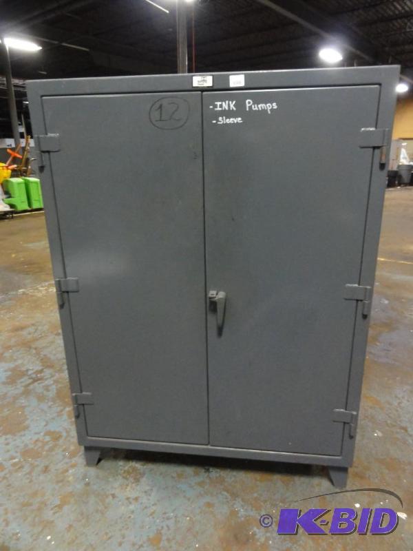 lot 22 image: Strong Hold 2-door Cabinet With 6-Shelves Dim...