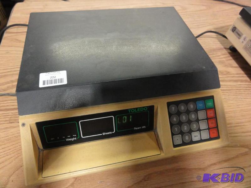 lot 222 image: Toledo Scale, Model Y8581, 10LB Capacity, .00...