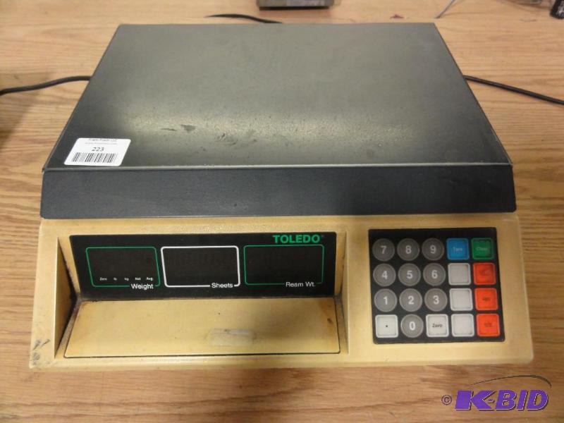 lot 223 image: Toledo Scale, Model Y8581, 10LB Capacity, .00...