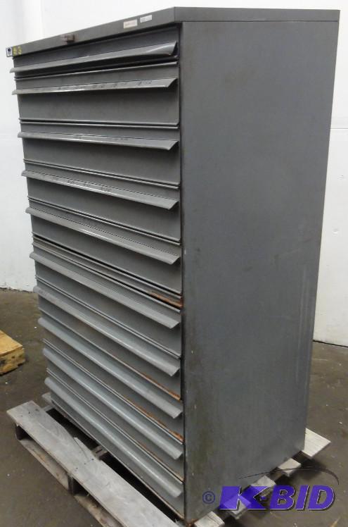 lot 23 image: Equipto 10-Drawer Ball Bearing Cabinet Overal...