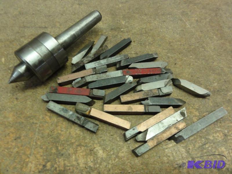 lot 247 image: Assorted Lathe Cutters 58" and MT#2 Liv...