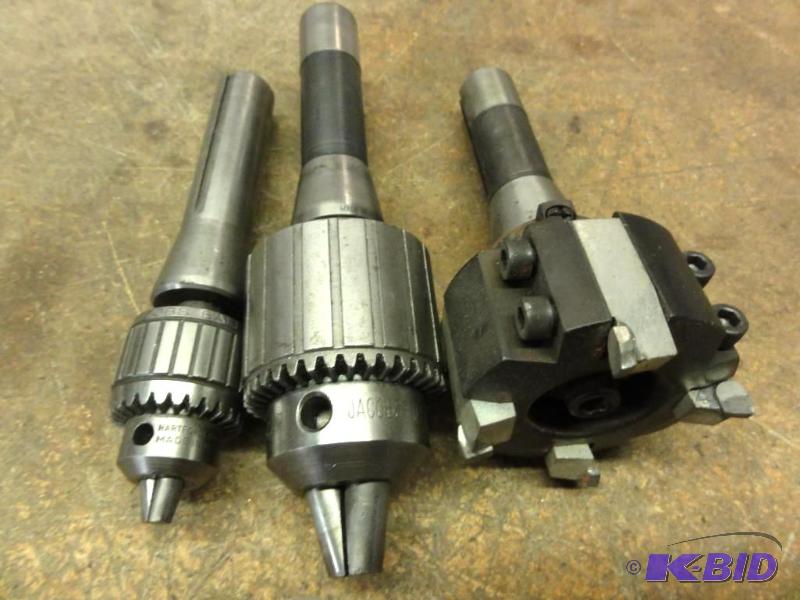 lot 253 image: (3) R8 Shank Tools to include (1) Jacobs No....