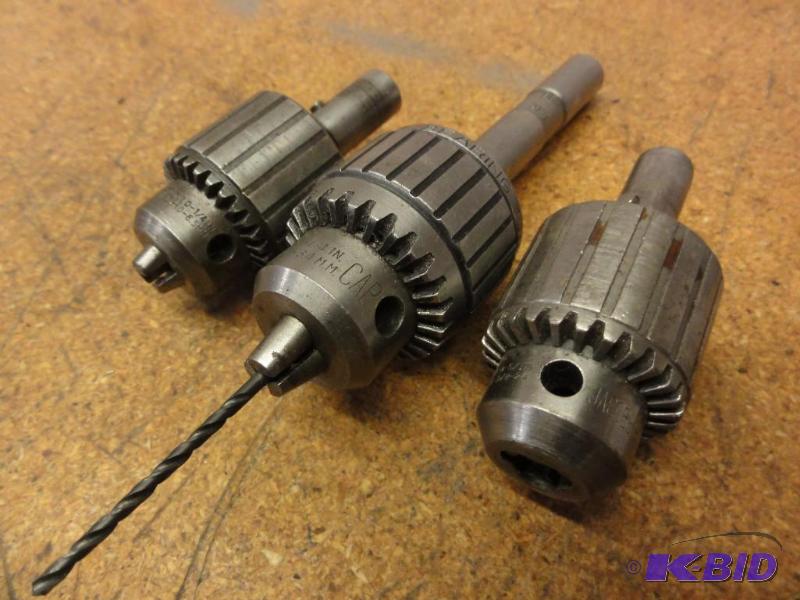 lot 254 image: (3) Jacobs Drill Chuck with 12" Arbor t...