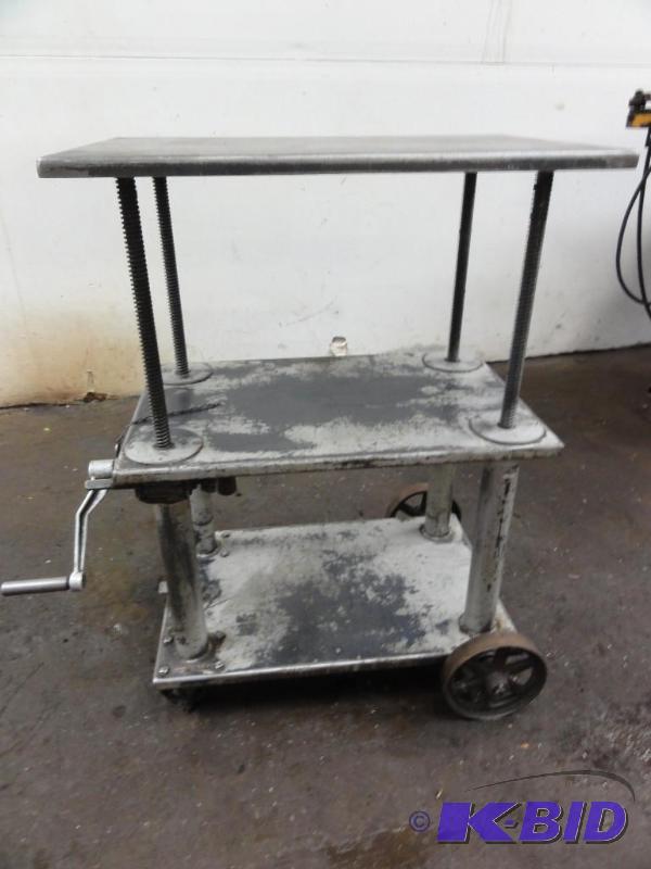 lot 25E image: Hamilton Tool Lift Cart on Steel Casters Port...