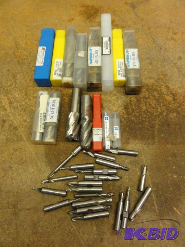 lot 286 image: (35) Assorted End Mills, 18" up to 78&...