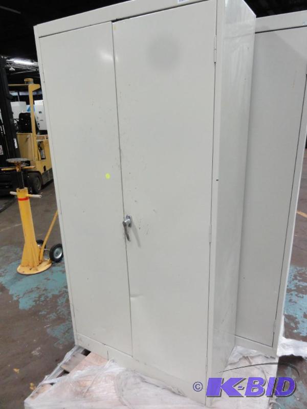 lot 296 image: Tennsco 2-Door Cabinet with 5-shelves, Approx...