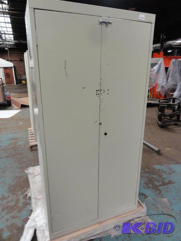 lot 297 image: Sandusky 2-Door Cabinet with 5-shelves, Appro...