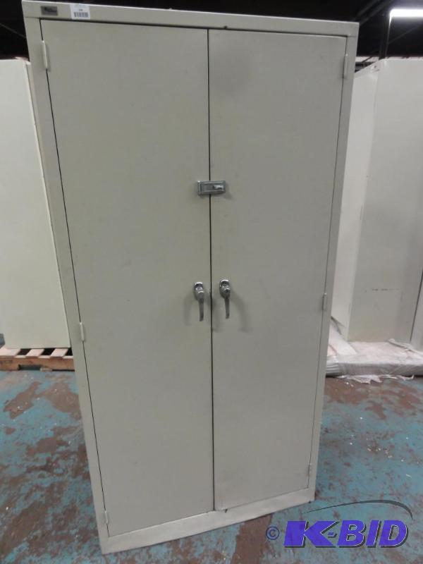 lot 298 image: Currier Seedburo 2-Door Cabinet with 5-shelve...