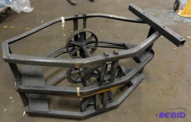 lot 300 image: (2) Industrial Steel Carts 12" Diameter ...