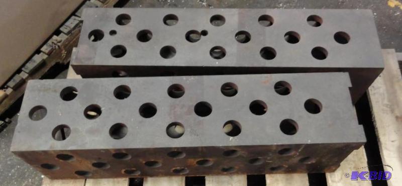 lot 311 image: (2) Steel Tombstone fixture plates, 9" x...
